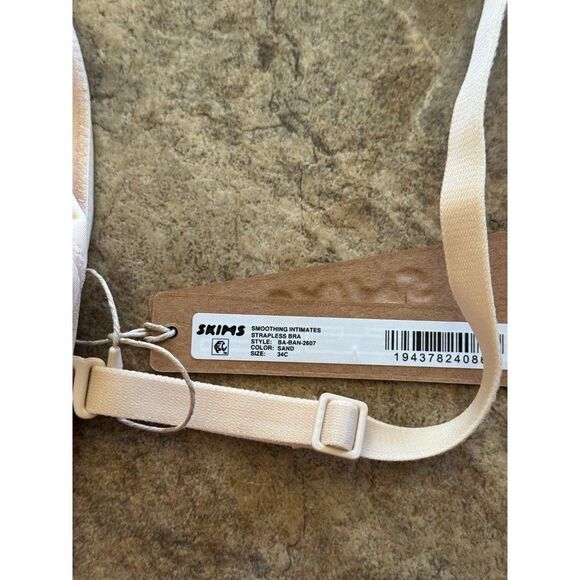 Skims Smoothing Intimates Unlined Strapless Bra Sand Size 34C - Picture 9 of 9